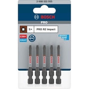 Bosch - Bit-Set PRO Robertson Impact Bit, 2608522553VE(5) R2, 55 mm, 5-tlg