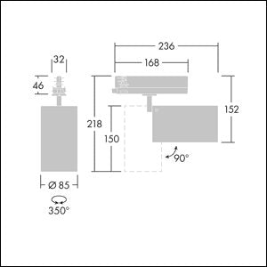 Thorn - Downlight/Strahler/Flutlicht LED-Strahler TONICM36009303GUFLBK 930, schwarz