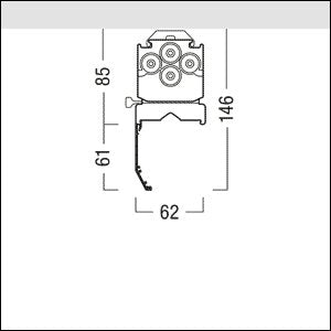 Zumtobel Group - Lichttechnisches Zubehör/Ersatzteile für Leuchten Wallwasher-Reflektor TEC C REFL #22171712