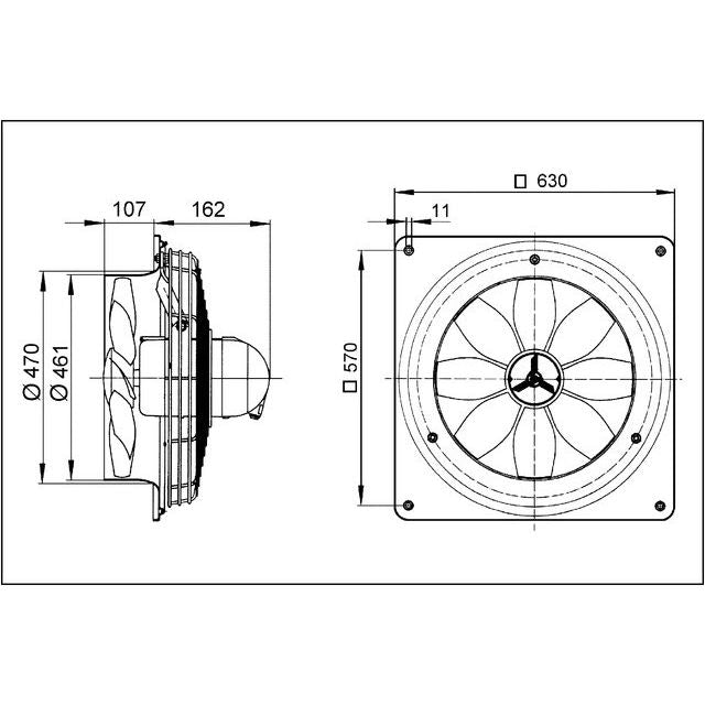 Maico - Explosionsgeschützter Ventilator Axial-Wandventilator DZQ 45/4 B Ex e ex-geschuetzt