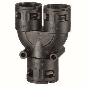 Flexa - Verbinder für Wellschläuche Kunststoffverschraubungen 5.020.032.203 schwarz AD1-15,8 − 10 Stück