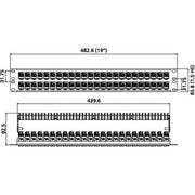 Metz Connect - Patchpanel Kupfer Patchfeld C6Amodul 48Port TN C6Amod-MP48-Edst 1,5HE Edst bestückt