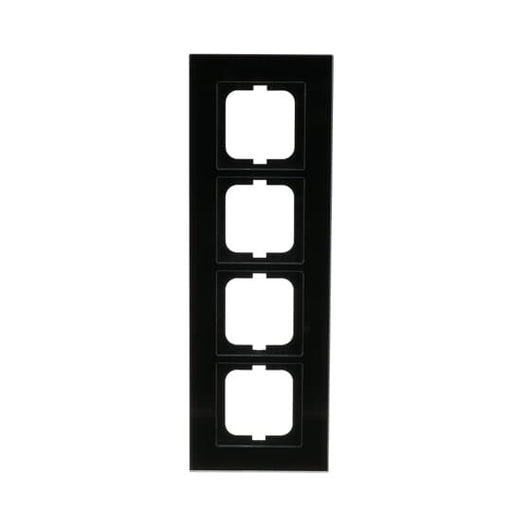 Busch-Jaeger - Abdeckrahmen Rahmen 4-fach 1724-825 schwarz, Glas