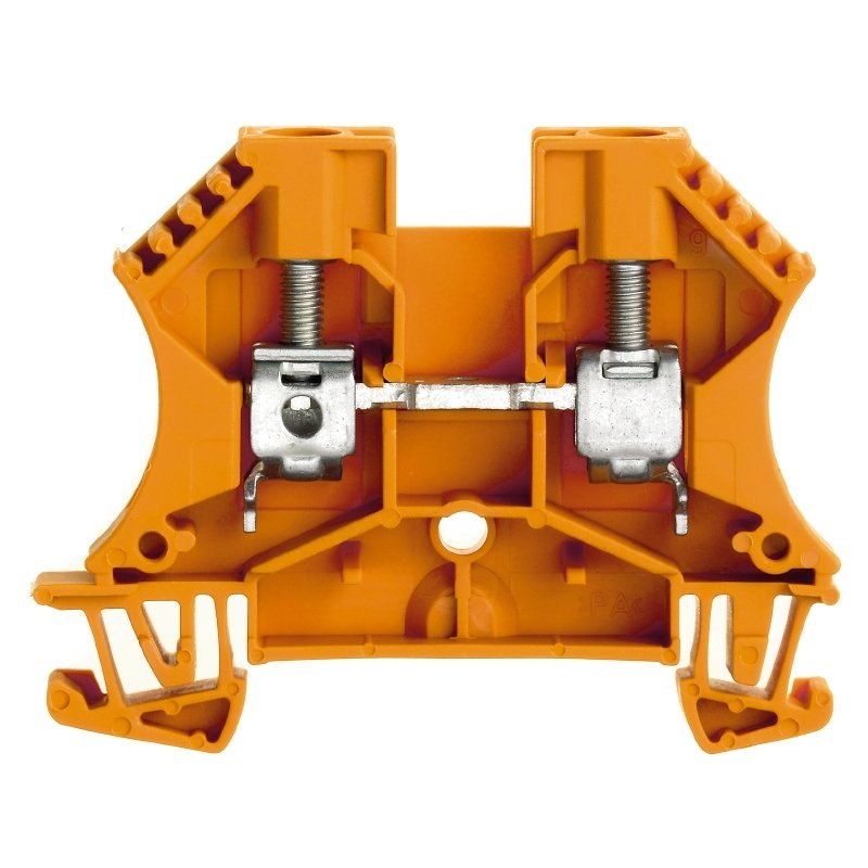 Weidmüller - Durchgangs-Reihenklemme Klemme WDU 6 OR Schraubanschl.,6mm² − 100 Stück