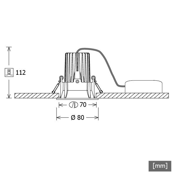 LTS Licht&Leuchten - Downlight/Strahler/Flutlicht LED-Einbaustrahler VTRS 10.0540.60 si 4000K, silber