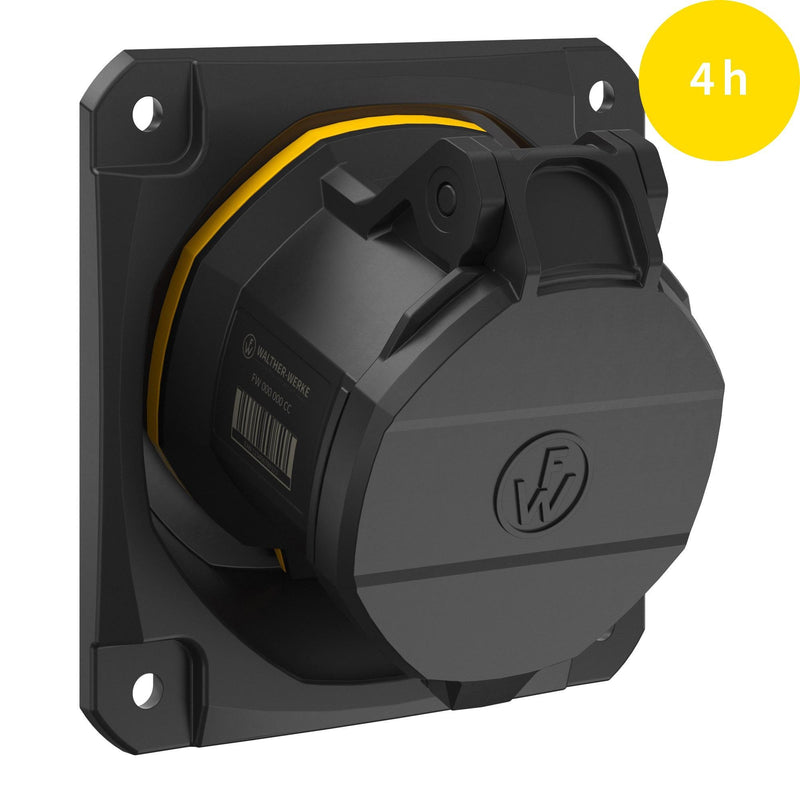 Walther Werke - CEE-Anbausteckdose (IEC 60309) CEE NEO Anbaudose schräg FW532404CC 32A 4P 4h IP54