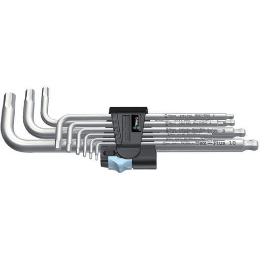 Wera - Werkzeugset Winkelschlüsselsatz 3950/9Hex-Plus
