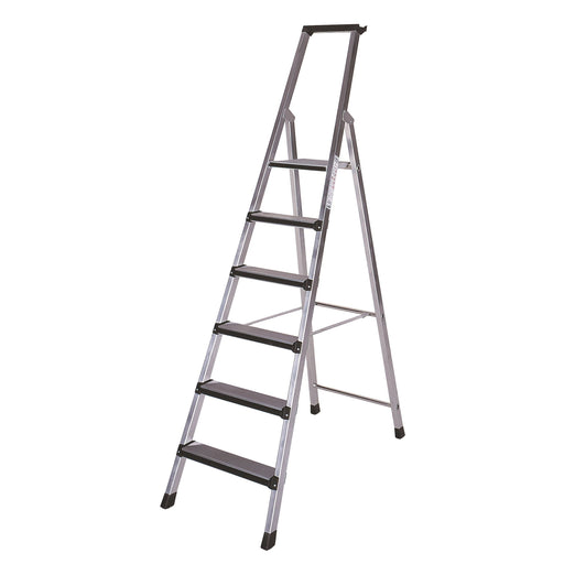 ILLER-LEITER - Stufenleiter Stufenstehleiter Alu elox. 48210 einseit.begehb. 10St