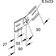 Niedax - Verbinder für Kabeltragsystem Gelenkverbinder KGV 60 E5 V4A
