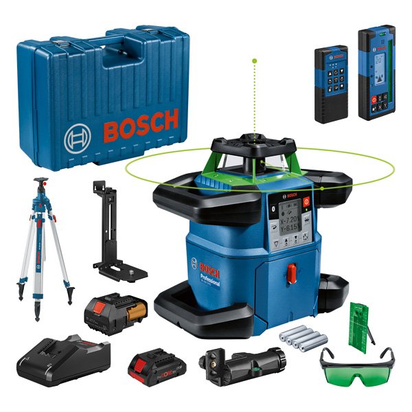 Bosch - Messlaser Rotationslaser mit 06159940PS Baustativ BT 300 HD