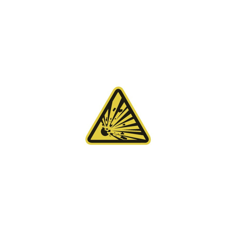 HellermannTyton - Warn-/Hinweisschild Etikett WS1-E-150-YE (100) Warnz. expl. Stoffe − 100 Stück