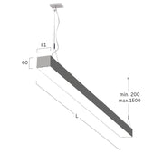 Lightnet - Pendelleuchte LED-Pendelleuchte LR6OEL-840H-L2055-Y 4000K, silber