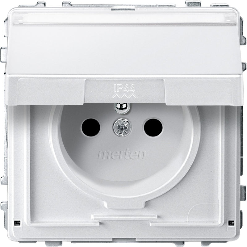 Merten - Steckdose pws MEG2612-7219 Schuko.stift Klappd