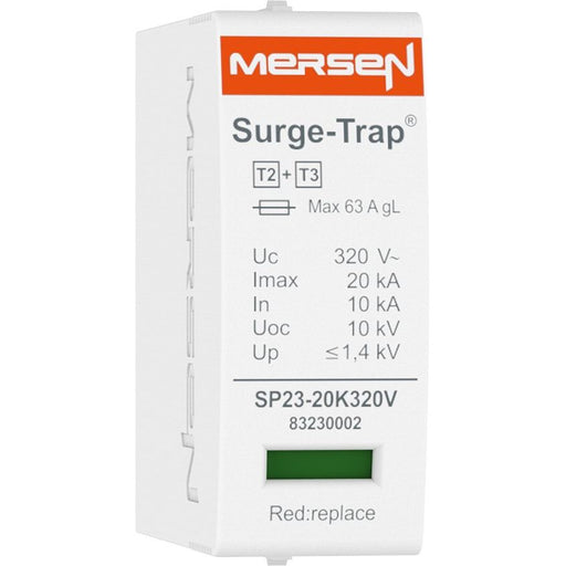 Mersen - Zubehör/Ersatzteile für Überspannungsschutz Informations-/MSR-Technik Überspg.-Ableiter Typ 2+3 SP23-20K320V 20kA Uc320V Ersatz