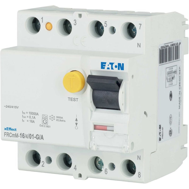 Eaton - Fehlerstrom-Schutzschalter FI-Schalter FRCMM-16/4/01-G/A 16A 100mA 4polig