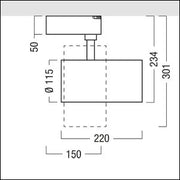 Zumtobel Group - Downlight/Strahler/Flutlicht LED - Strahler VIV2 L 280 #60716383 830, ws