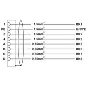 Phoenix Contact - Konfektioniertes Sensor-Aktor-Kabel Kabelstecker K-7E - OE/5,#1620404 kunststoffumspritzt − 2 Stück