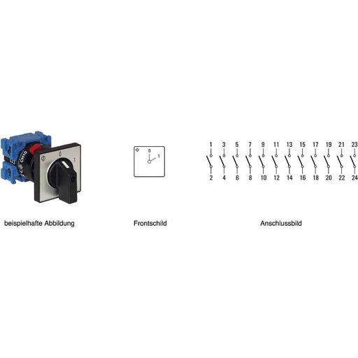 Kraus&Naimer - Lastschalter Ausschalter CH10 A200-600 FT2 60Schaltwinkel,1pol