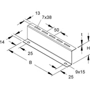 Niedax - Stiel/Profilschiene Distanzprofile RZP 80/600 − 10 Stück