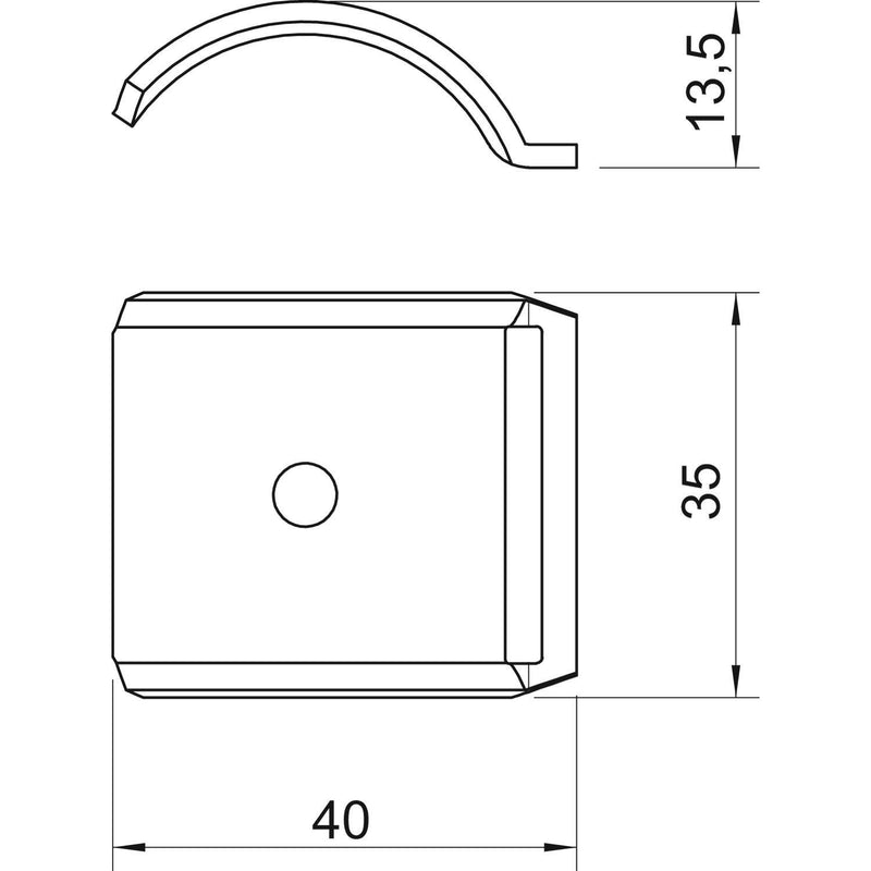 OBO Bettermann - Gegenwanne für Bügelschelle Gegenwanne 2058FW M 34 A2 28-34mm − 100 Stück