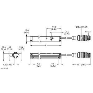 Turck - Magnetischer Näherungsschalter Linearwegsensor WIM224UNTLIOL0.3RS4 magnetinduktiver