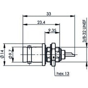 Telegärtner - Koax-Steckverbinder BNC Einbaubuchse 100023553 75 Ohm m.Dichtring − 5 Stück