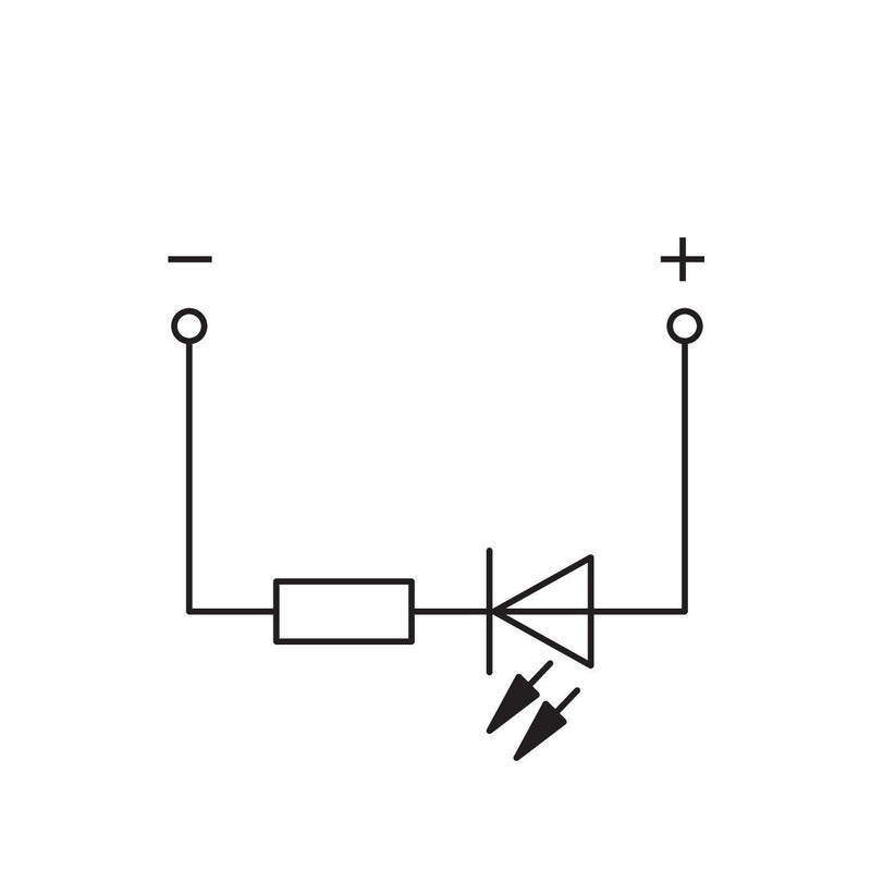 WAGO - Bauelement-Reihenklemme 2-Pin-Bauelement-Basiskle. 769-209/281-413 LED rot,grau − 50 Stück