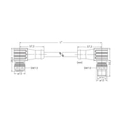 WAGO - Patchkabel Kupfer Industrie CANopen-/DeviceNet-Leitung 756-1406/060-100 winklig,violett − 1 Stück