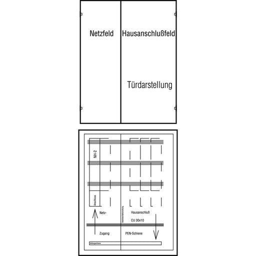ABN - Gehäuse/Schaltschrank (leer) Mehrfach-Netzanschluß NETL38-01 4-polig SW München