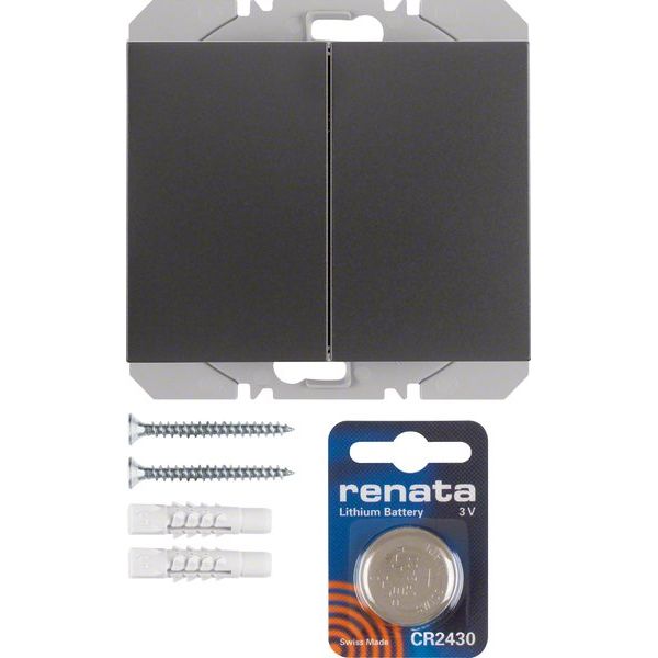 Berker - Bussystem-Hand-/Wandsender KNX-Funk Wandsender 2fach 85656275 anthrazit matt