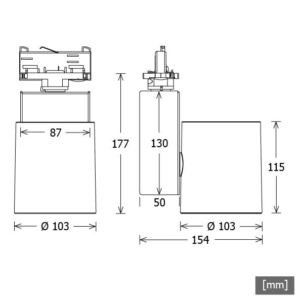 LTS Licht&Leuchten - Downlight/Strahler/Flutlicht LED-Stromschienenstrahler JETTT103.930FLD.STws 930, DALI, ws
