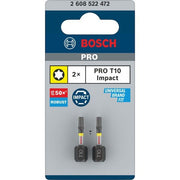 Bosch - Bit PRO Impact Bit, T10 2608522472 25 mm, 2-tlg