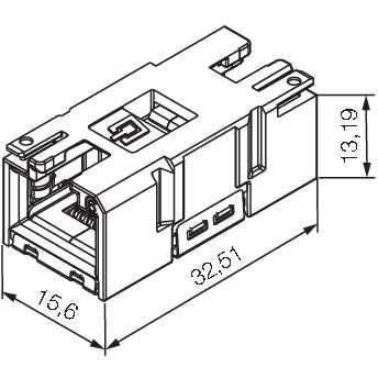 Weidmüller - Modularer Steckverbinder Buchseneinsatz RJ45 IE-BI-RJ45-C − 1 Stück