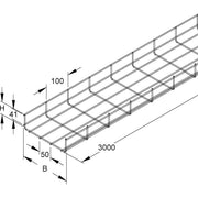 Niedax - Gitterrinne GR 60.100 E3 − 3 Meter