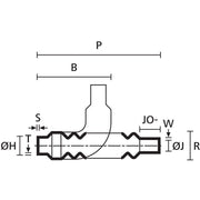 HellermannTyton - Aufteilkappe Flachprofilformteil 313C743-9-PO-X-BK(5) schwarz − 5 Stück