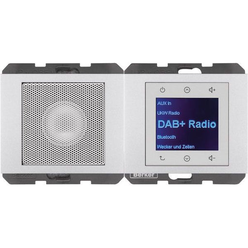 Berker - Elektronik-Gerät für Installationsschalterprogramme Radio mit Lautspr. DAB+, B 30807003 t., K.x alu