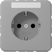 Jung - Steckdose SCHUKO-Steckdose 16A 250V CD 1520 BFNA GR mit Schriftfeld