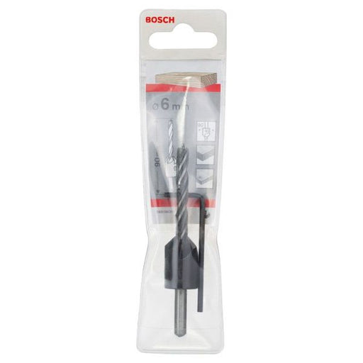 Bosch - Bohrer Holzspiralbohrer mit 2608596393 90°-Senker 6 mm 16