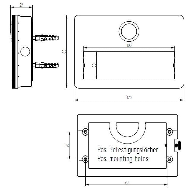 Grothe - Klingeldrücker Etagenplatte ETA 640 LED 1 WE