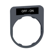 Schneider Electric - Bezeichnungsschild für Befehlsgeräte Schildträger 40x50mm ZBYF2367C0 OFF-ON 30mm grau