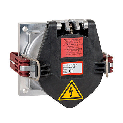 Mennekes - Hochstrom-Rundsteckvorrichtung Anbausteckdose 250A4p6h 75320 400V IP67 − 1 Stück
