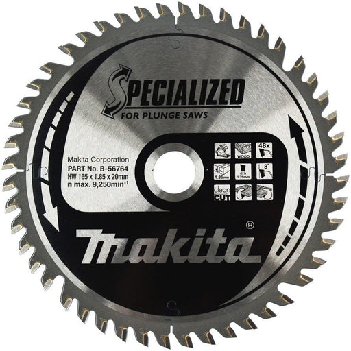 Makita - Säbelsägeblatt Sägeblatt Specialized B-56764 165x20x48Z