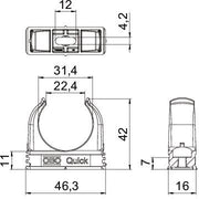 OBO Bettermann - Rohrschelle Quick-Schelle 2955 M32 SW M32 − 50 Stück
