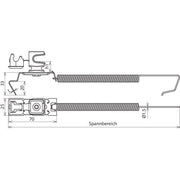 DEHN - Dachleitungshalter für Blitzschutz Dachleitungshalter DLHSSL8H16FG #204469 SPANNsnap light NIRO
