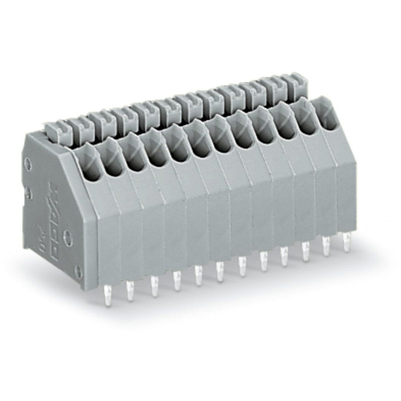 WAGO - Leiterplattenklemme 250-304 Drücker,0,5mm²,grau − 100 Stück