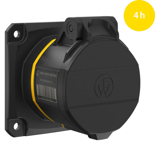 Walther Werke - CEE-Anbausteckdose (IEC 60309) CEE NEO Anbaudose gerade FW411504SK 16A 5P 4h IP54 − 10 Stück