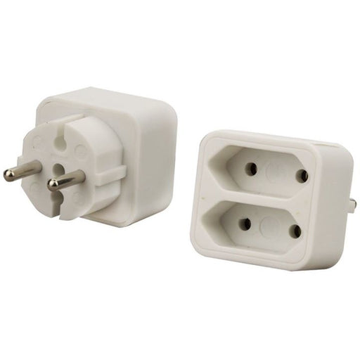 E+P Elektrik - Stecker/Kupplung ohne Schutzkontakt Doppelstecker EA 2 ws