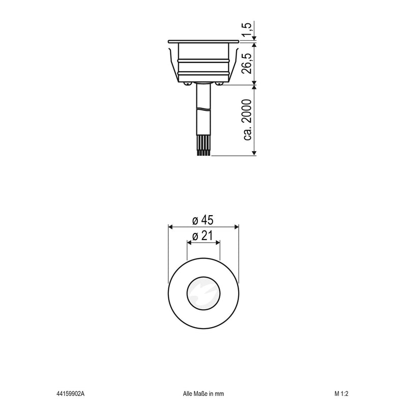 EVN Lichttechnik - Bodeneinbauleuchte LED-Bodeneinbauleuchte 44159902A IP65