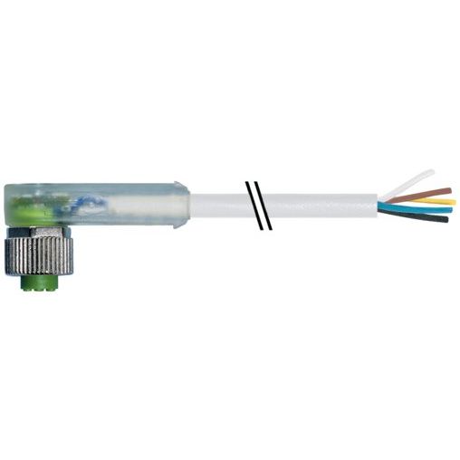 Murrelektronik - Rundsteckverbinder, feldkonfektionierbar (Industriesteckverbinder) M12 Bu. gew. mit LED 7000-12441-2350150 PUR-JB 5x0,34 gr UL