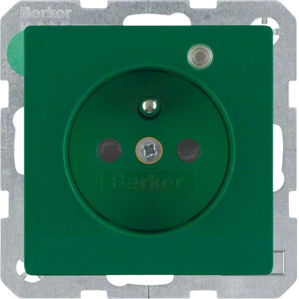 Berker - Steckdose gn samt 6765096013 Kontroll-LED